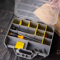 Tool Parts Box Multi-cell Screw Plastic Storage Box with Cover Tool Storage Box Electronic Components