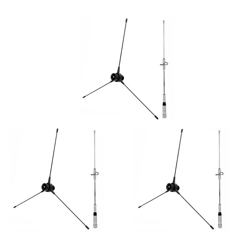DIGIT-6 세트 전자 액세서리: 3 세트 안테나 UHF-F 10-1300Mhz 안테나 및 3 세트 듀얼 밴드 안테나 UHF / VHF 144/430Mhz 2.15