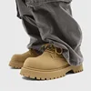 Low-Top  Boots Men's Retro Work oes Thi Bot Heightening Versatile Leather oes Spring Autumn Outdoor Casu...