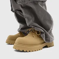 Low-Top  Boots Men's Retro Work oes Thi Bot Heightening Versatile Leather oes Spring Autumn Outdoor Casu...