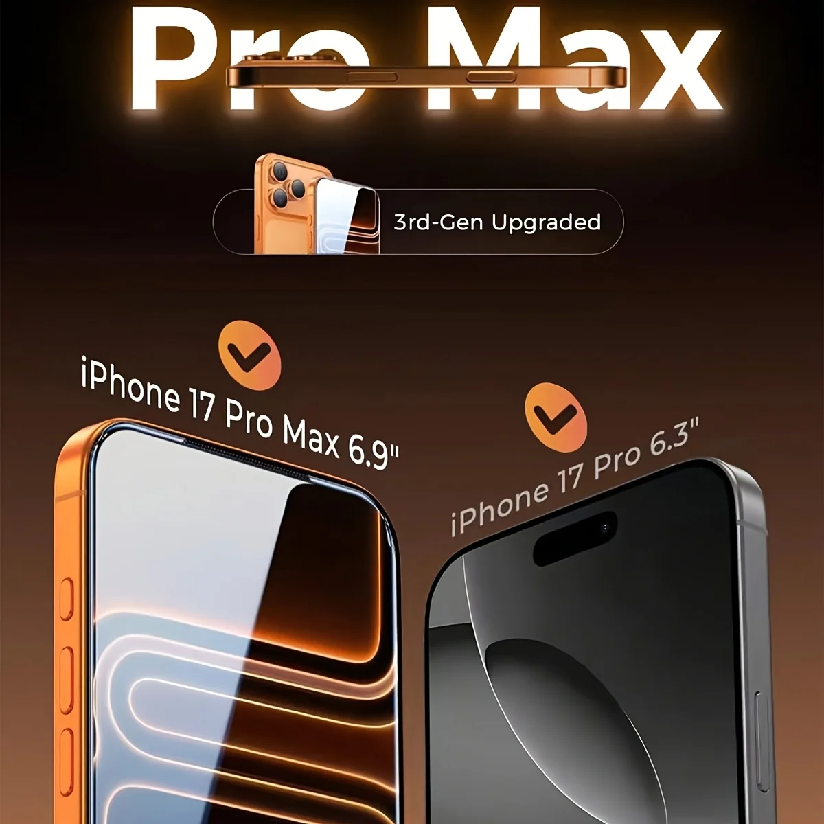 Premium 3-Pack Curved Full Cover Tempered Glass Screen Protectors
