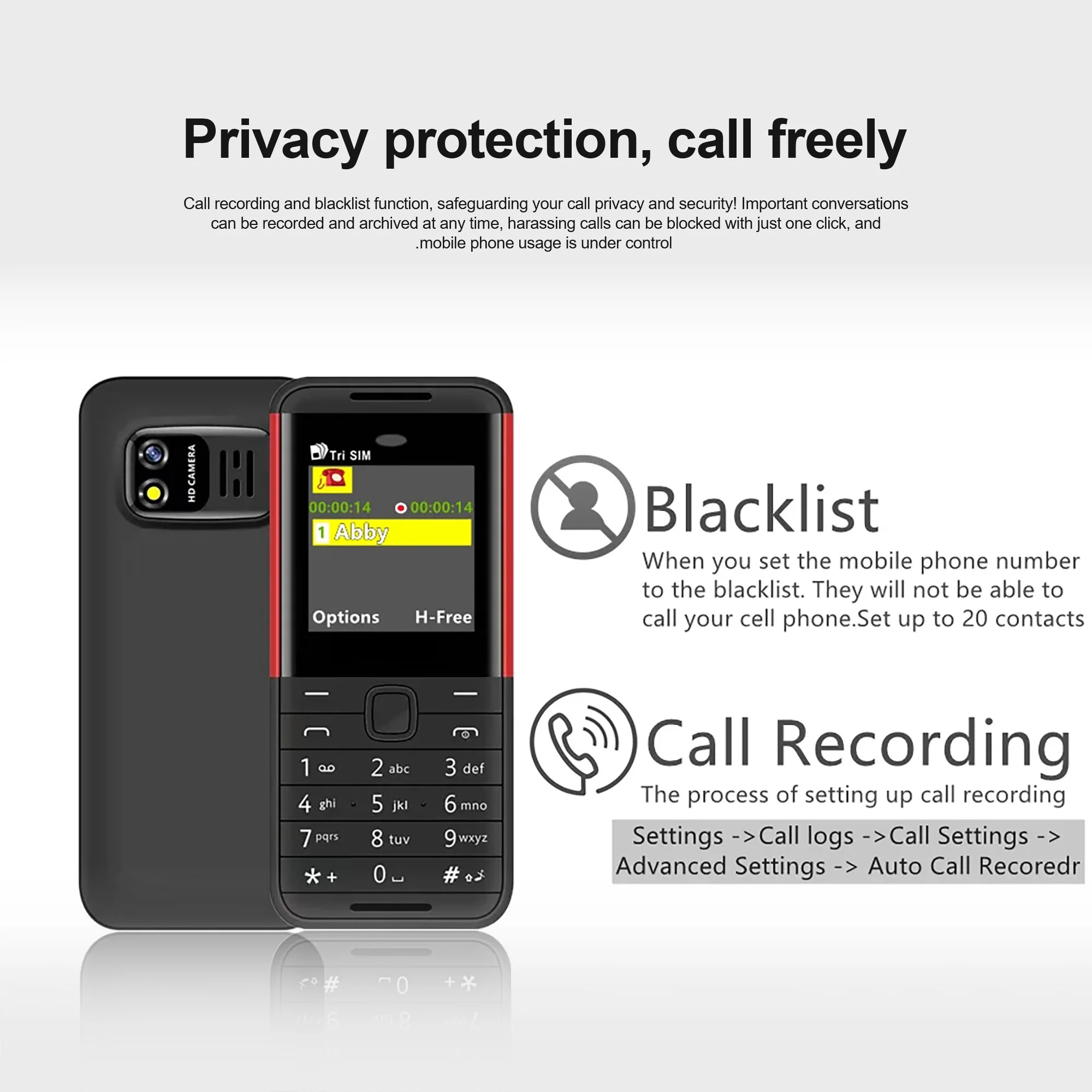 SERVO BM5310 Mini Mobile Phone 2G GSM Magic Voice Bluetooth Call Blacklist Speed Dial MP4 FM Radio Small Cellphone 3 SIM Standby