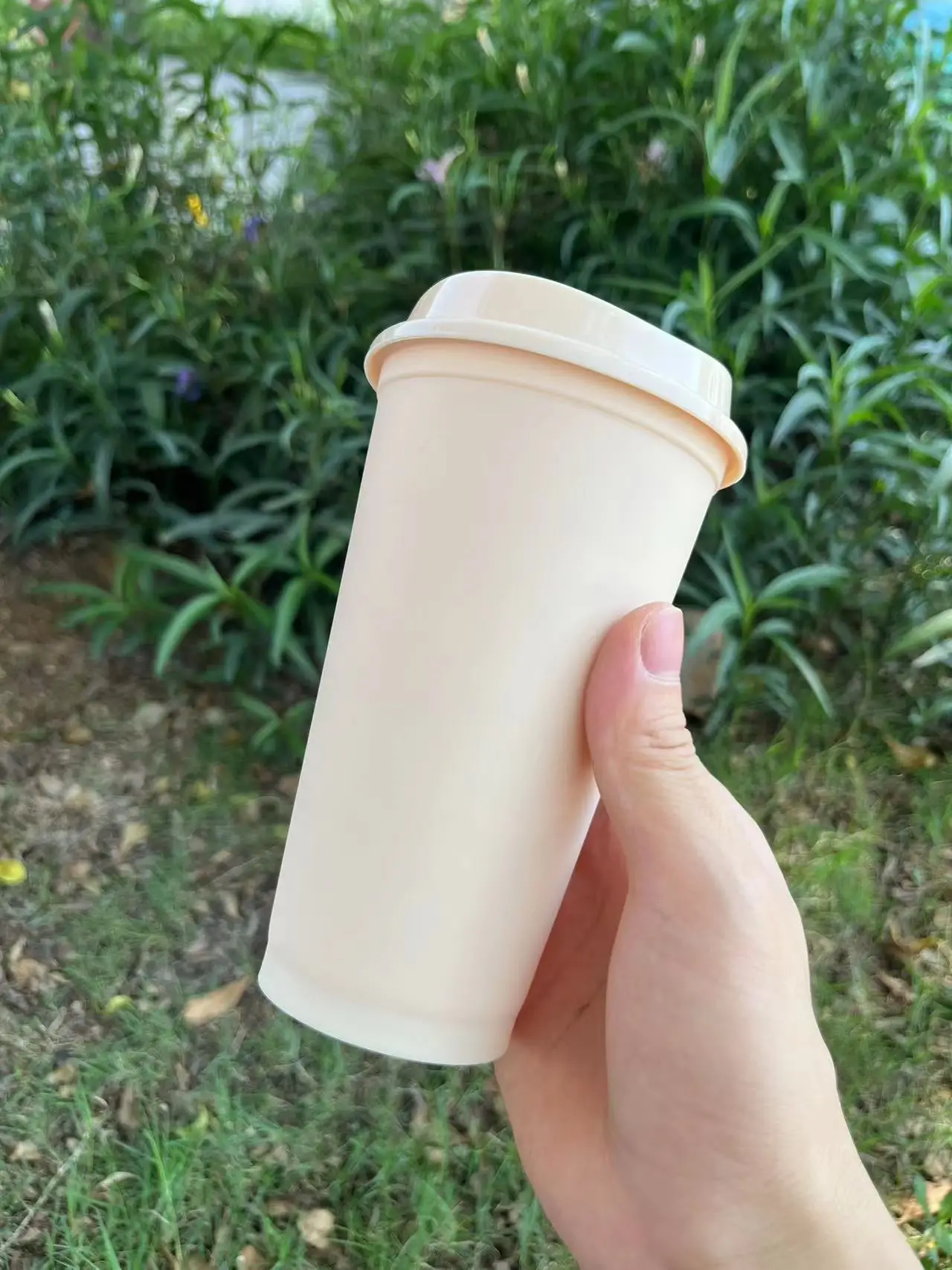 Taza de café de plástico reutilizable, sin BPA, de 473 ml, 480 ml, 500 ml y 16 oz, para viaje, para bebidas calientes, para llevar