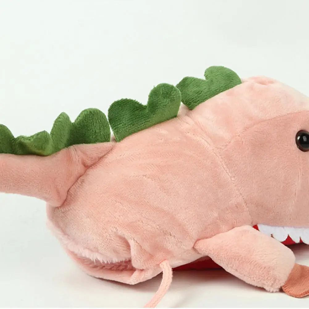 1 Pair Dinosaur Hand Gloves Cartoon Realistic Fabric Open Mobile Mouth Hand Puppet Toys for Kids