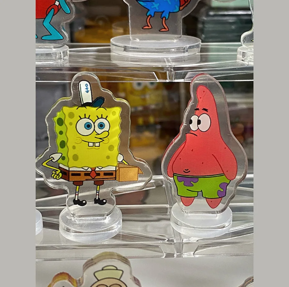 Bob Esponja Calça Quadrada Acrílico Character Stand, Patrick Star, Suportes  Transparentes, Desktop Toys, Anime Ornamentos, Presente de Aniversário -  AliExpress