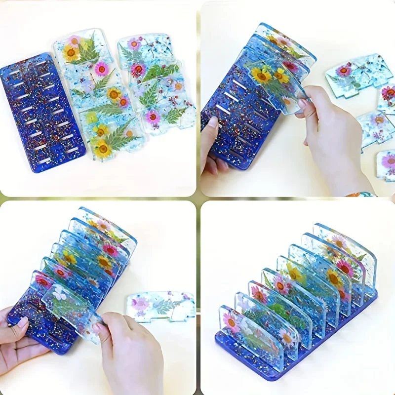 1 set Silicone Resin Mold for Eye Shadow and Makeup Brush Storage-Display Organizer and DIY Craft Jewelry Making Mold