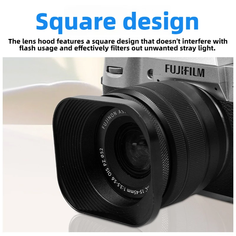 Aluminum Alloy Metal Square Lens Hood Lens Protector