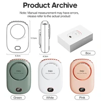 Ventilateur portable à suspendre au cou, mini ventilateur de refroidissement pour la taille, sans pales, rechargeable par USB, ventilateur de sport 1800mAh pour les activités sportives en plein air et les voyages 6