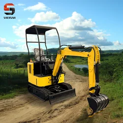 Debris removal small scale earthwork construction site simple controlling compact machinery around rotation excavator customized