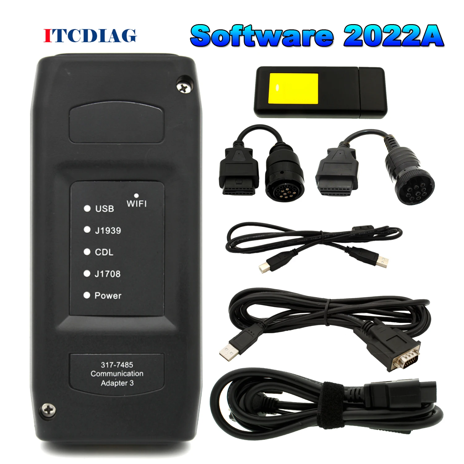 Nuovo 2023A 2022A 2019A Cat Et3 Adattatore Wireless Per Strumento Diagnostico Per Camion Comunicazione J1939 Supporto Wifi Et3 Scanner Per Impieghi Gr