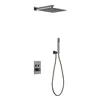 Digital Gunmetal gray white black Rain Shower Head Bathroom Brass Bath wall mounted Shower Set Wall Mounted faucet shower set 4