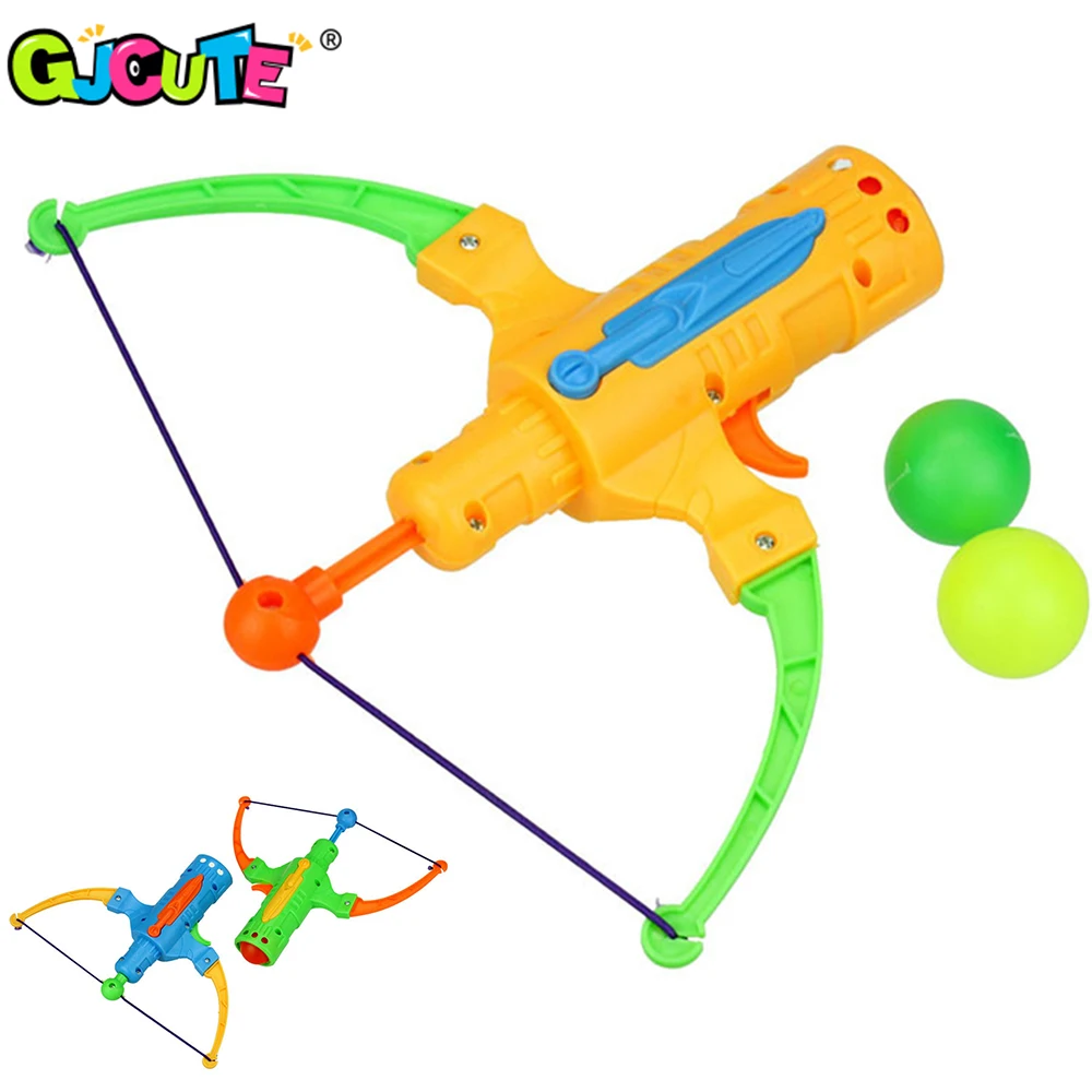 Outdoor Sports Table Tennis Gun Plastic Ball Slingshot Game Random Color Shooting Toy Arrow Style Bow Archery For Children Gifts