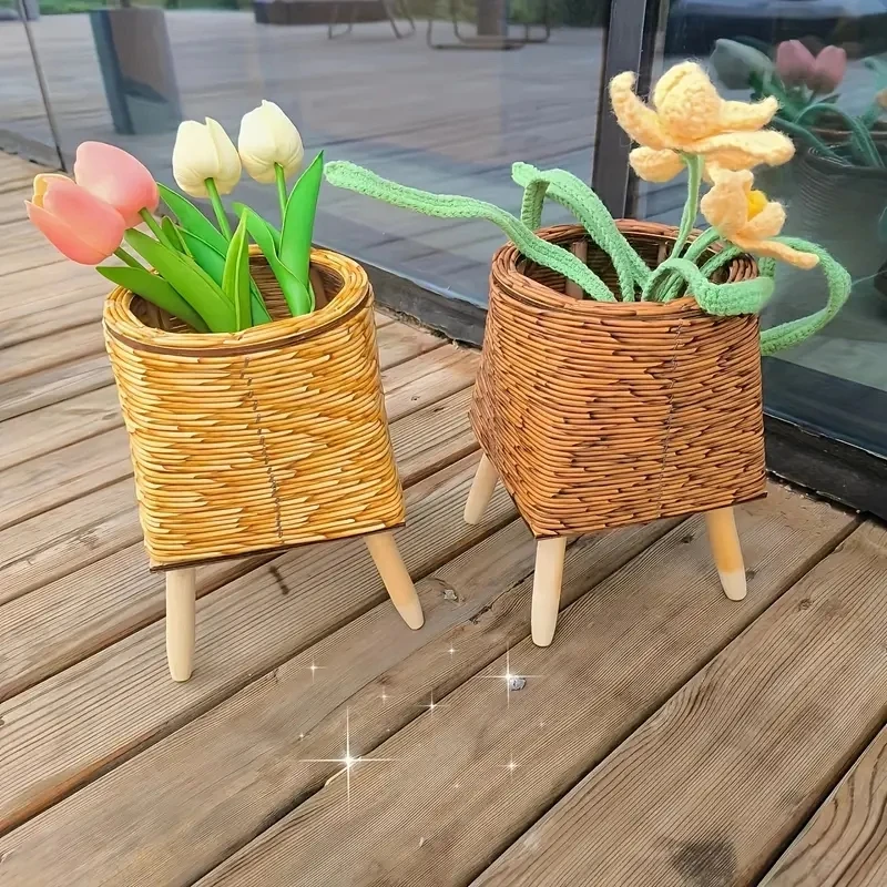 plant stand Creative triangular plastic for succulents small plants desktop flower pot holder