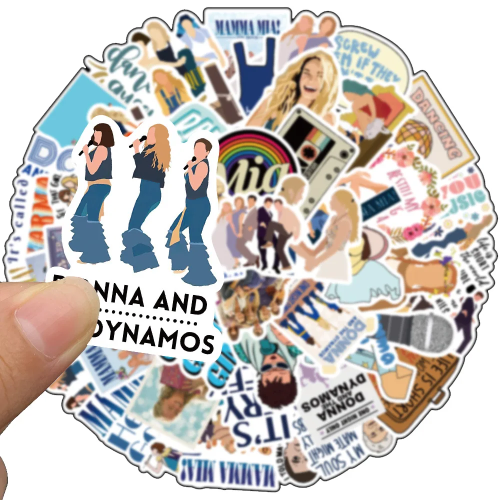 10/30/50pcs Movie Mamma Mia! Stickers for Laptop Skateboard Water Bottle Waterproof Graffiti Stickers Vinyl Decals Kids Toy Kids