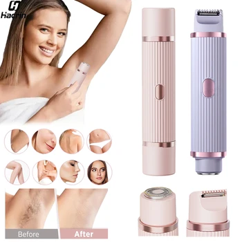 Rasoio elettrico per donna Bikini Trimmer 2 in 1 Rasoio elettrico da donna Epilatore per il corpo per bikini Gamba Ascelle Depilatore elettrico 1