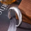 Minimalist C Shape Cuff Bracelet Bangles For Women 18K Gold Plated Smooth Glossy Stainless Steel Women's Bracelets Bangle 6