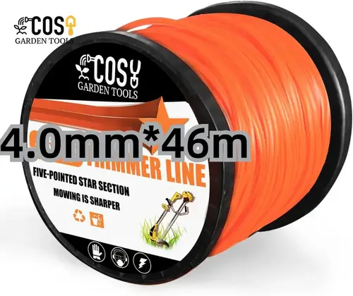 3.0mm/4.0mmBrush Cutter Sharp Rope Grass Mower Pentagram Nylon Mowing Trimmer Line Trimmer Head String Grass Trimmer Roll Line - Image 8