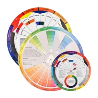 12/18 Colors Tattoo Colors Wheel Pigment Paper Card Supplies Three-tier Mix Guide Central Circle Rotate Tattoo Accessories 1