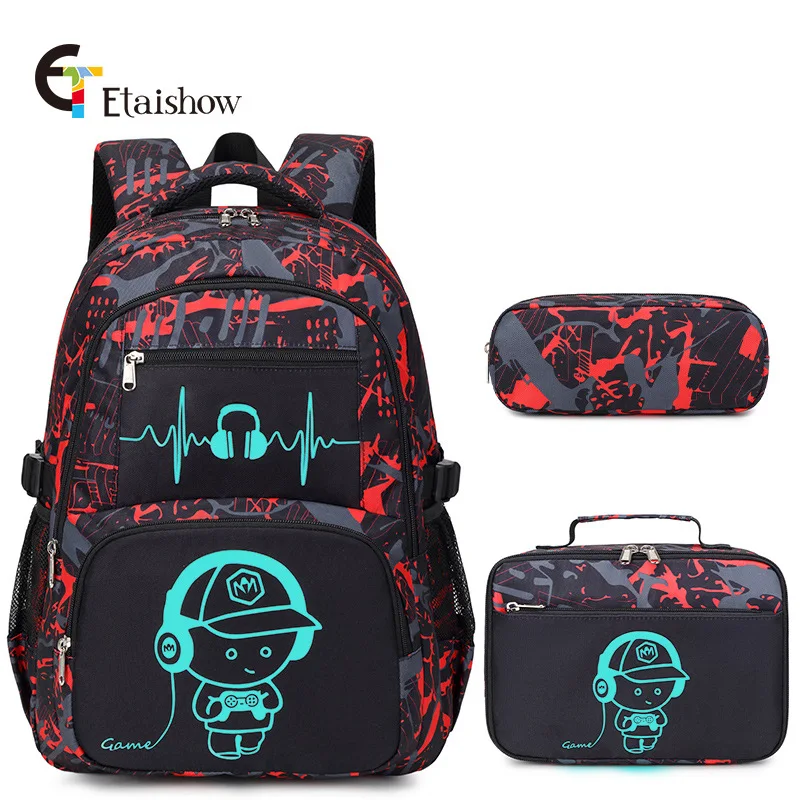 Waterproof Luminous Children School Bags For Boys Kids Backpack School Backpack Primary Schoolbag Book Bag Mochila 2