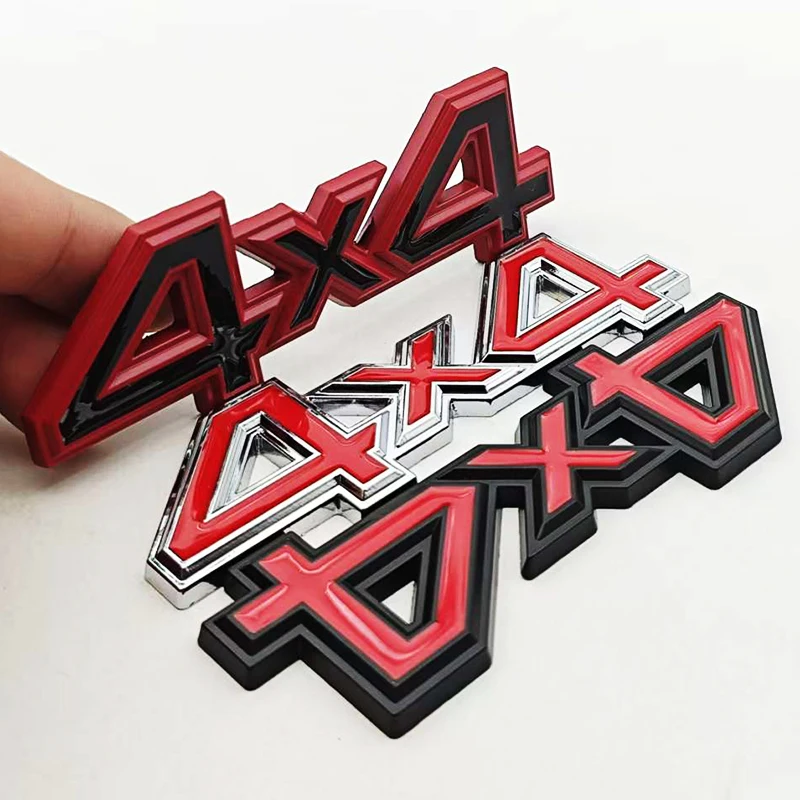 1개 3D 메탈 자동차 스타일링 로고 4X4 사륜구동 자동차 스티커 엠블럼 배지 데칼 범용 장식 액세서리