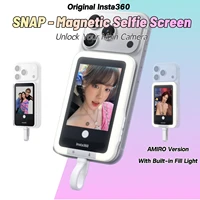 Insta360 Snap Selfie Screen 3.5" Phone Monitor with Fill Light USB-C Screen Mirroring for iPhone Android 4K Preview