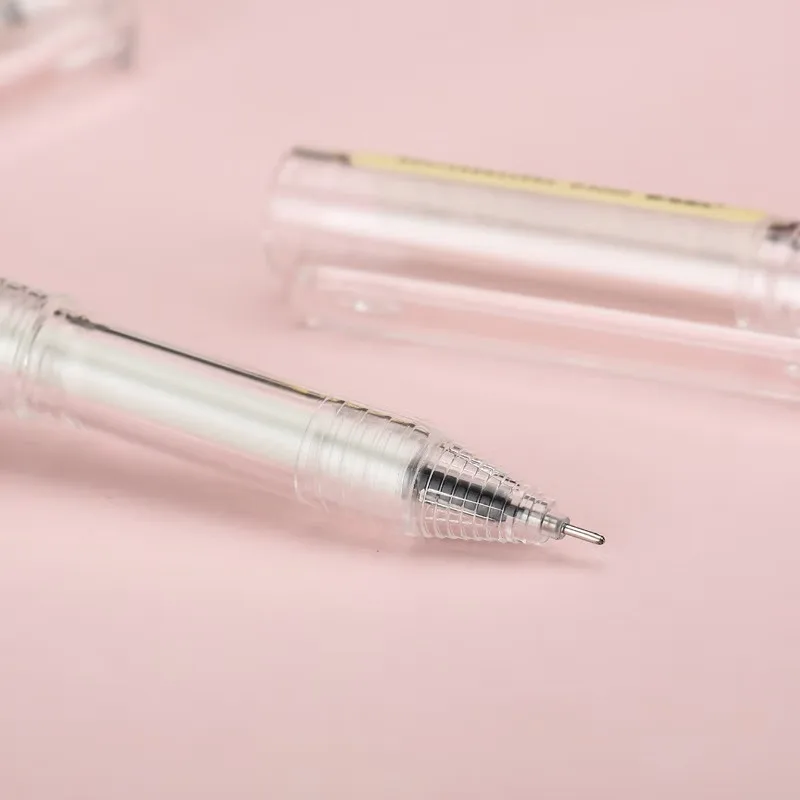 M&G 0.5mm 12pcs/box Black Gel Pen Draw Cap Full Barrel Transparent Barrel Signature Pen Flavor Series Gel Pen 5