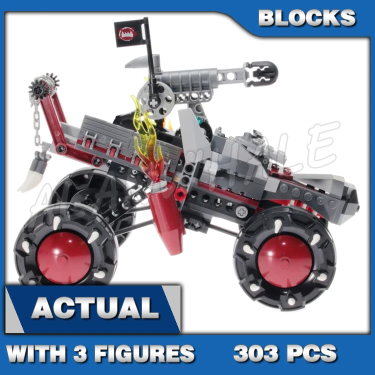 

303pcs Chima Wakz' Pack Tracker Clawed Wheels Biting Jaws Wolf Shooter 10058 Building Block Sets Compatible With Model