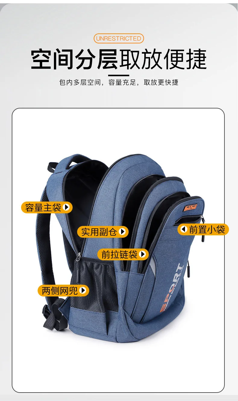 Chau Büchertasche für Mädchen, High School, große Kapazität, Junior High School, Grundschule, verdickte doppelte Umhängetaschen – Detail 14