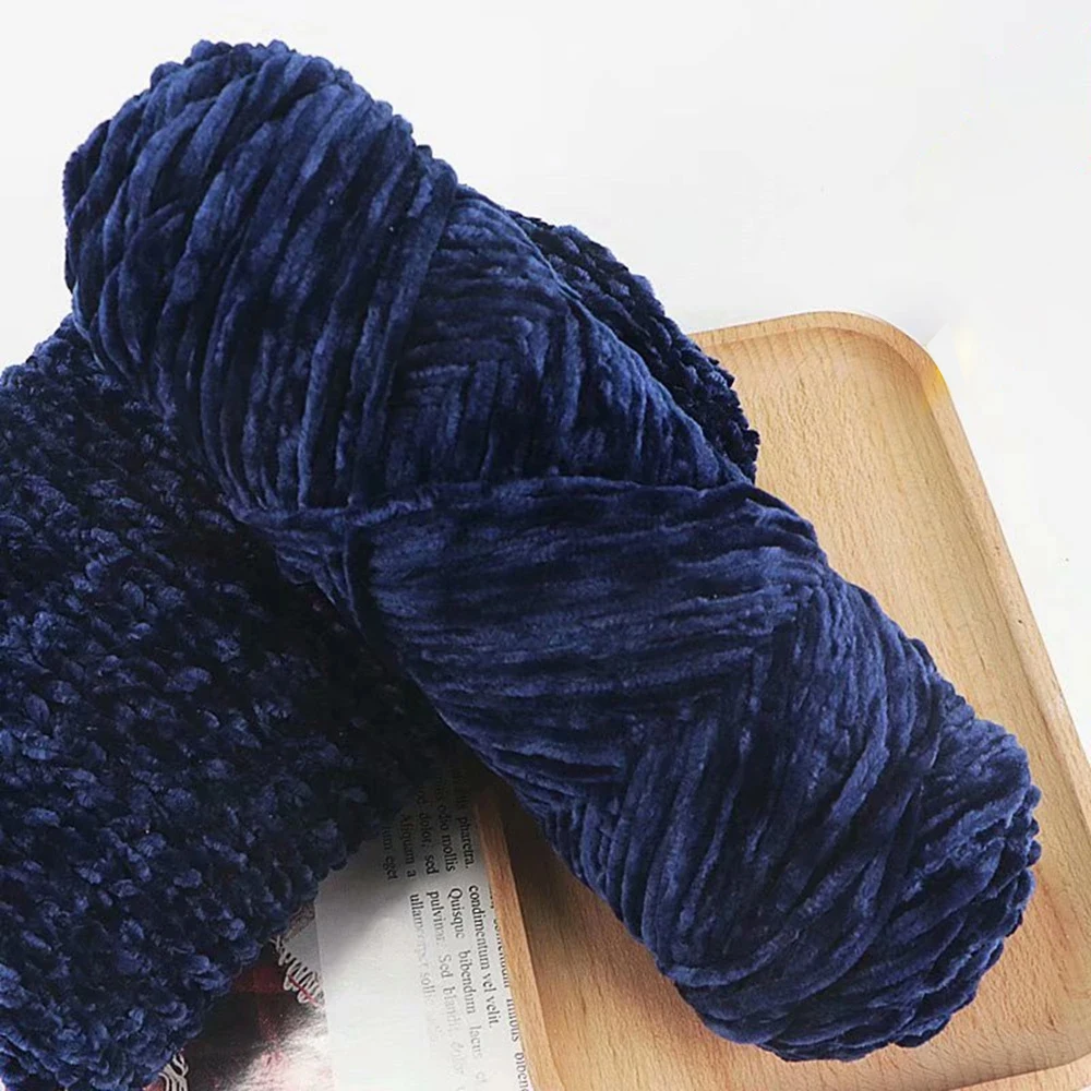 Luxurious Chenille Soft Velvet Yarn for Knitting and Crochet Projects