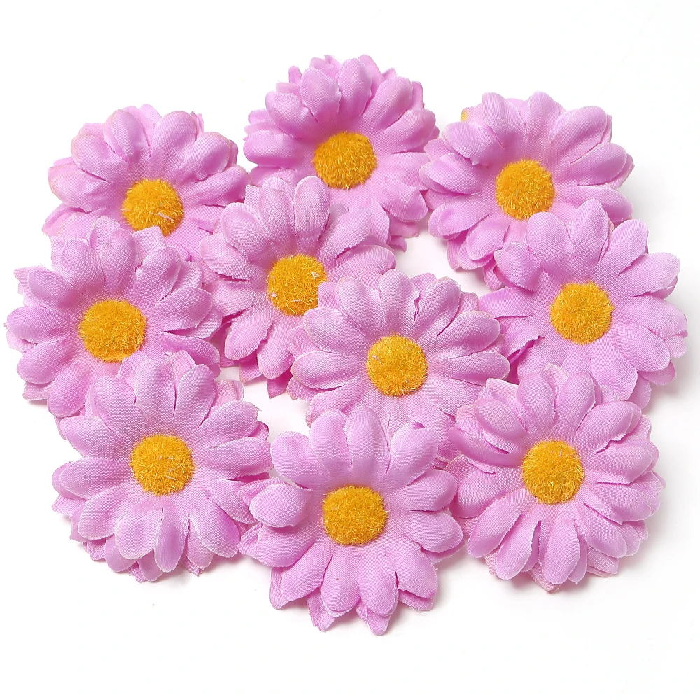 10/20 Stück Gänseblümchen-künstliche Blumenköpfe aus Seide, künstliche Blumen für Heimdekoration, Hochzeit, Party, DIY, Kranz, Sammelalbum, Basteln, Geschenkzubehör – Detail 15