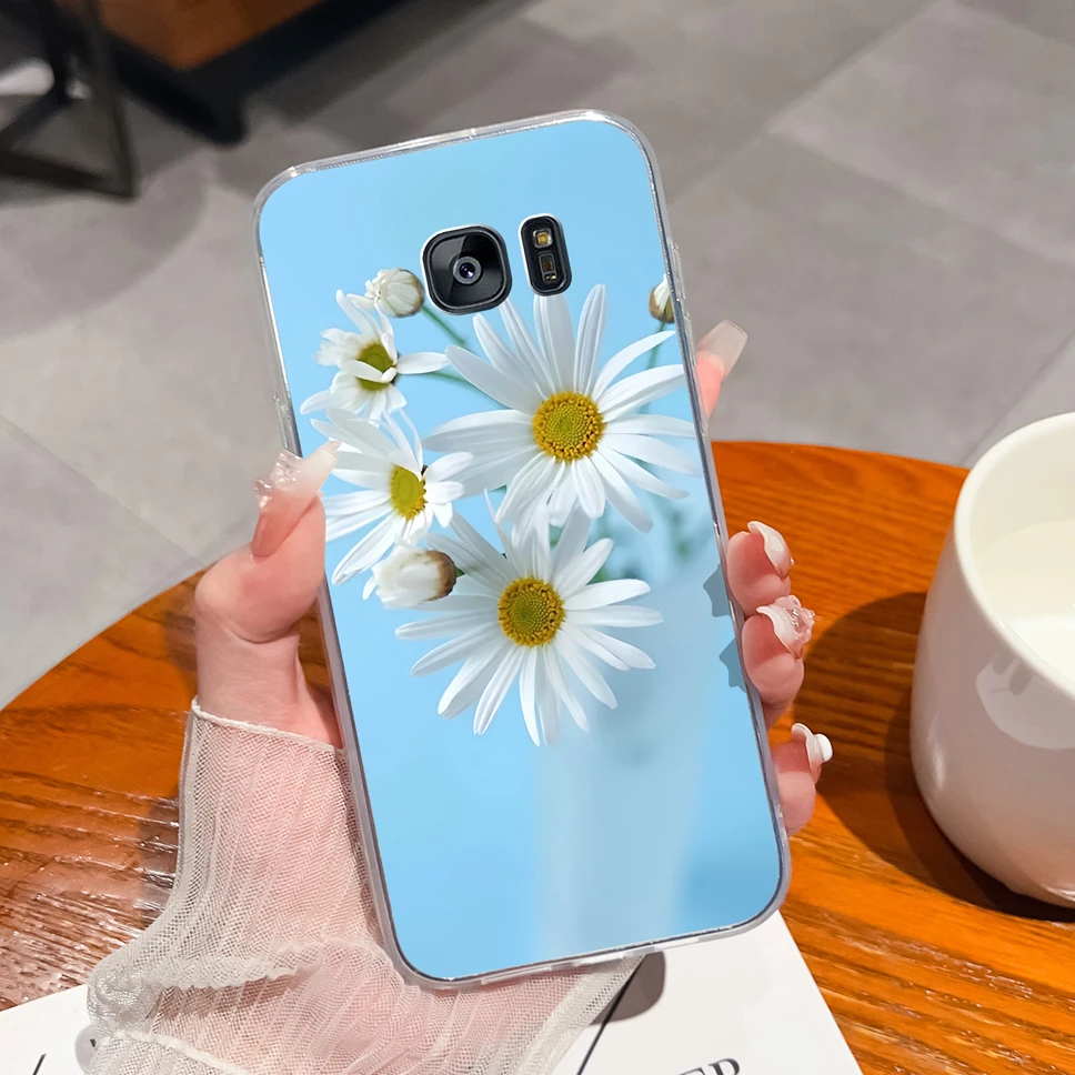 Transparent Floral Silicone Phone Case - Elegant & Protective Back Cover