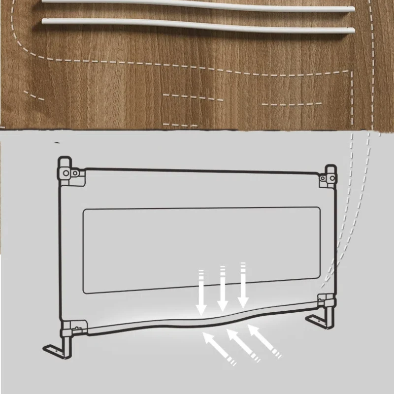 Cartoon Children's Vertical Lifting Baby Crib Safety Fence Baby Activity Fence Bedding Anti Fall Crib Sideboard Baffle
