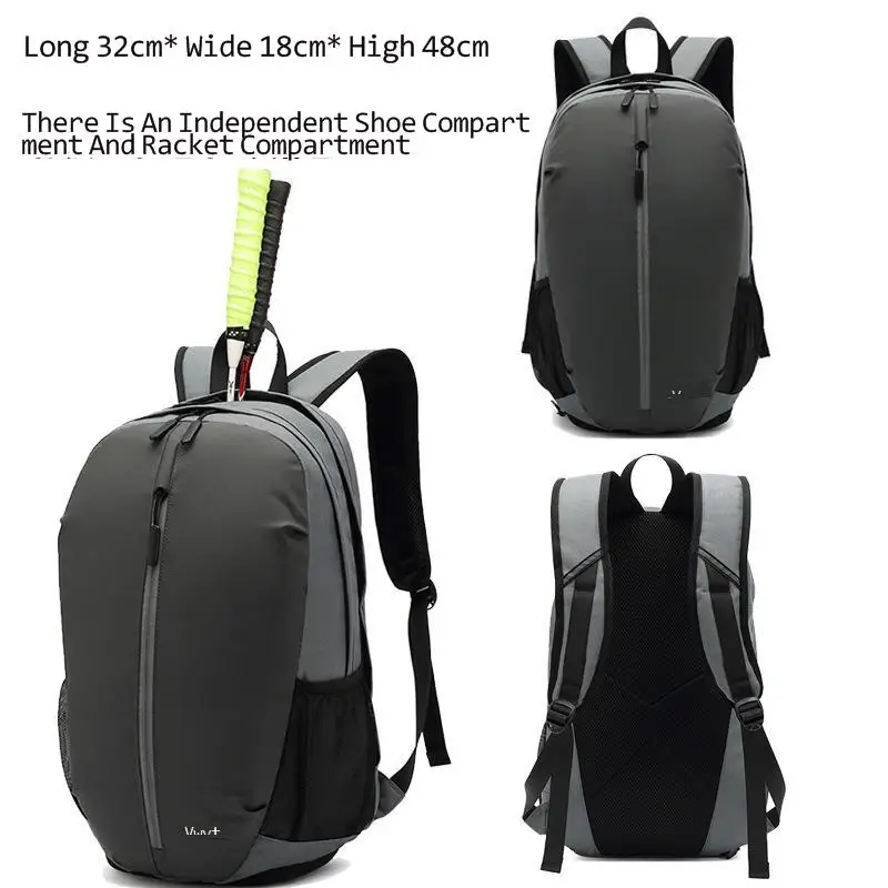 2022 Large Capacity Tennis Racket Bag Badminton Bag Tennis Backpack Men's Women's Professional Sport Raquete Tenis Package Black 5