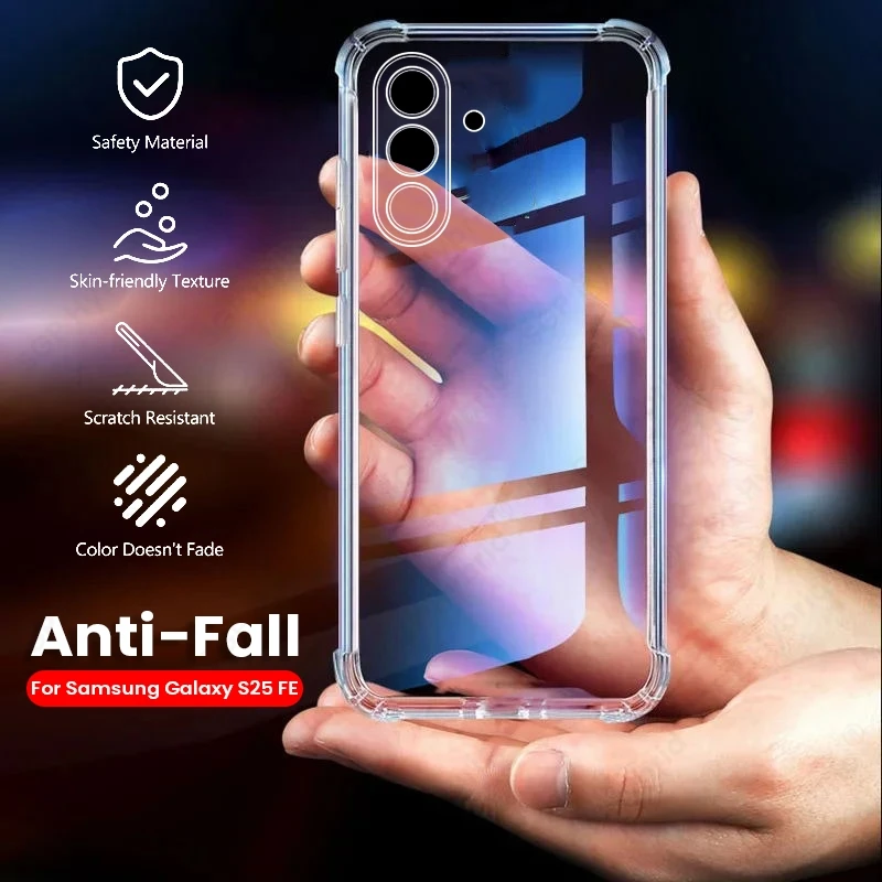Samsung S25FE Clear Crystal Shockproof TPU Case