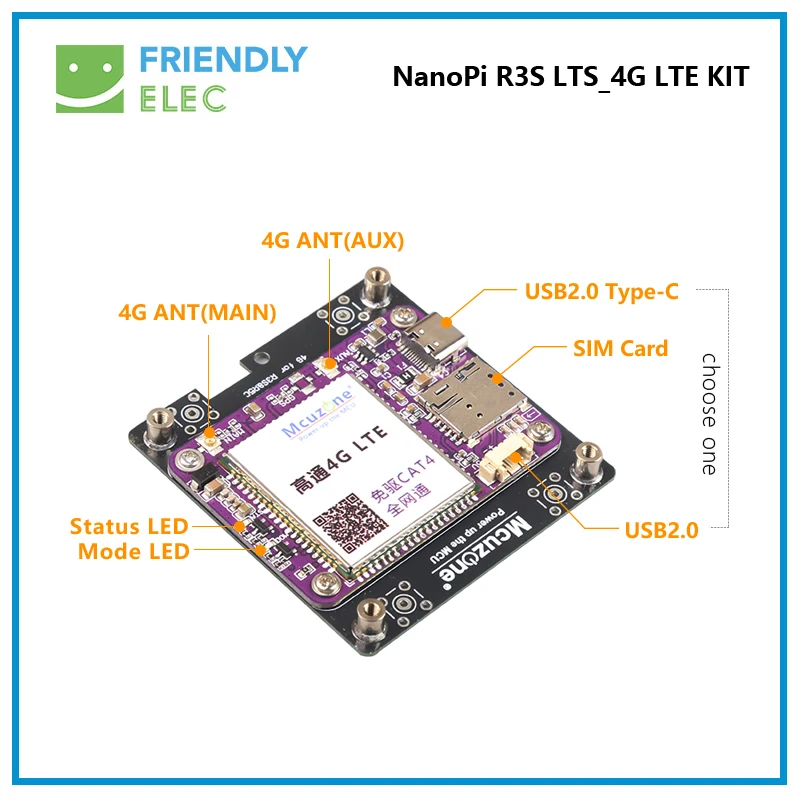 NanoPi R3S LTS_4G Ȯ�� ����, Rockchip RK3566, Qualcomm/NL668-EU/NL668-AM/NL668-EAU 4G LTE