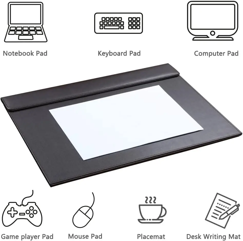 A3 File Paper Clipboard 18x14'' Drawing & Writing Board Large Desk Pad PU Leather Desktop Mat for Office Supplies Clamping writing clipboard,transparent clipboard,clipboard holder