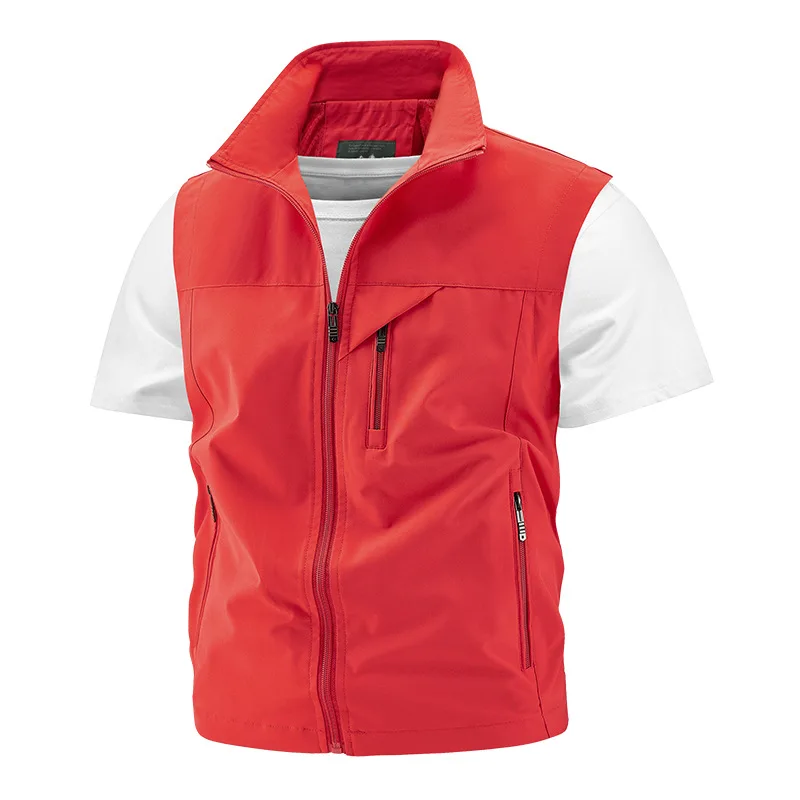 Vests Hunting MAN Work Vintage VEST Fishing Clothing Multi-pocket Waterproof For Men Sleeveless Jacket Tactical Mens Windbreaker