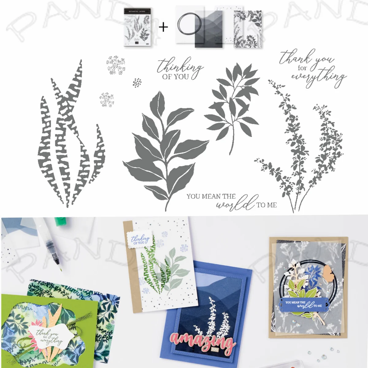 Botanical Layers Clear Stamps Die Scrapboking Metal Cutting Dies Craft