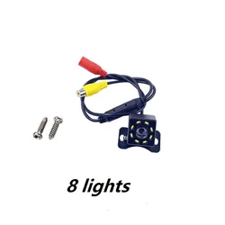 Enhanced Night Vision Waterproof Rear View Camera with 170° HD Image and LED Backup Monitor (8 lights)