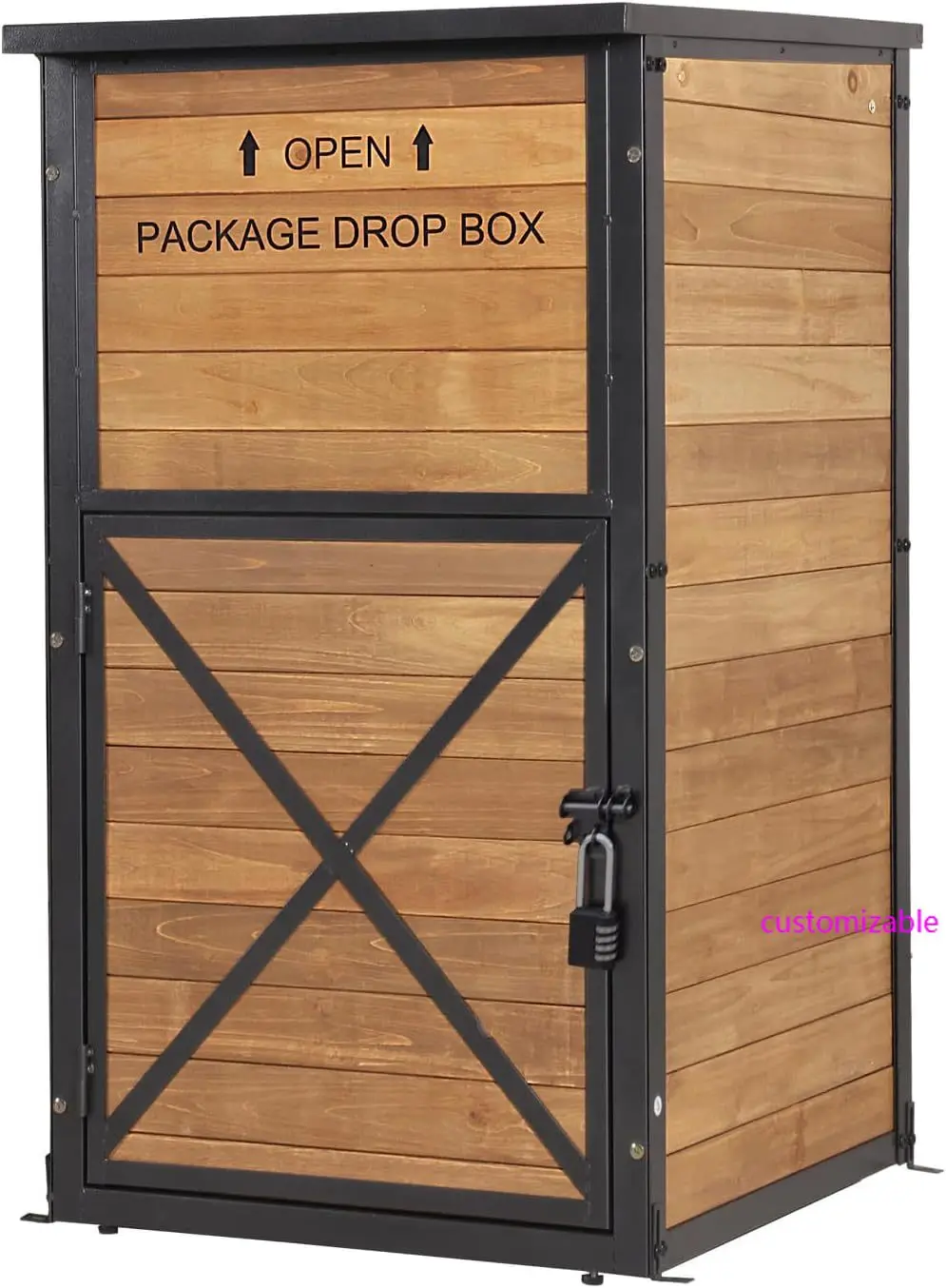 Outdoor Parcel Drop Box with Combination Lock, Weatherproof Anti-Theft Package Delivery Box for Porch Security
