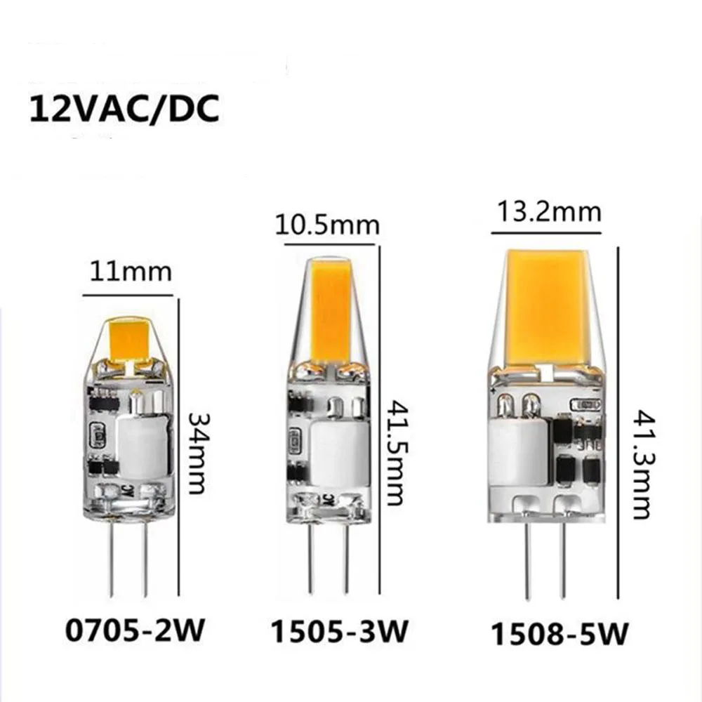 

10pcs No Flicker Mini G4 COB Lamp AC DC 12V LED 2W 3W 5W Bulb Candle Lights Replace 30W 20W Halogen for Chandelier Spotlight