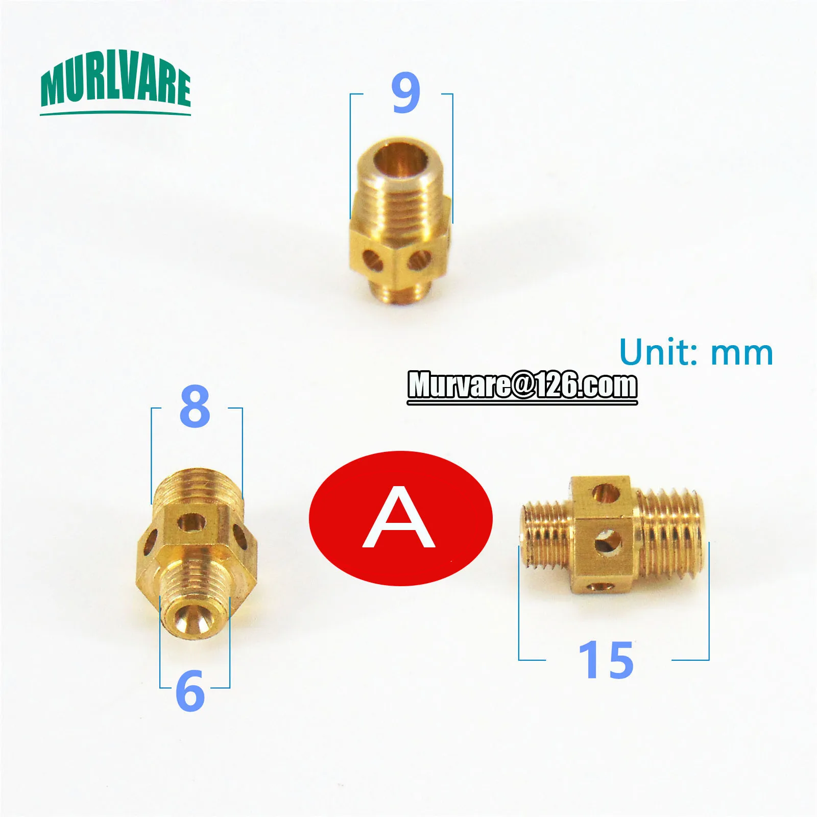 Kitchen Appliances Parts Gas Nozzle LPG NG 3-Cavity M6 M7 M8 With Nut Copper Nozzle For Integrated Cooker Gas Stove Gas Cooker