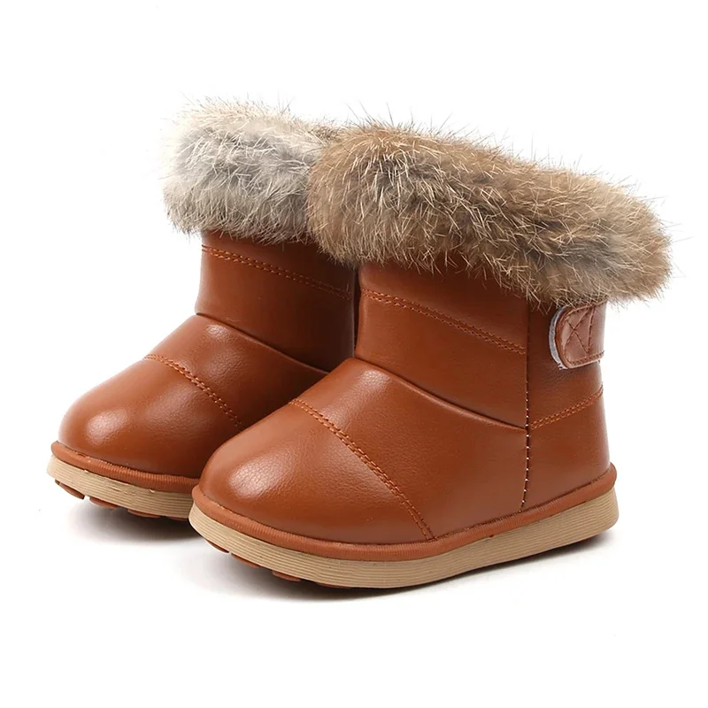 

New Baby Girl Snow Boots Boys Winter Cotton Boots with Fur 1-6 Years Old Kids Snow Boots Warm Winter Children Soft Shoes