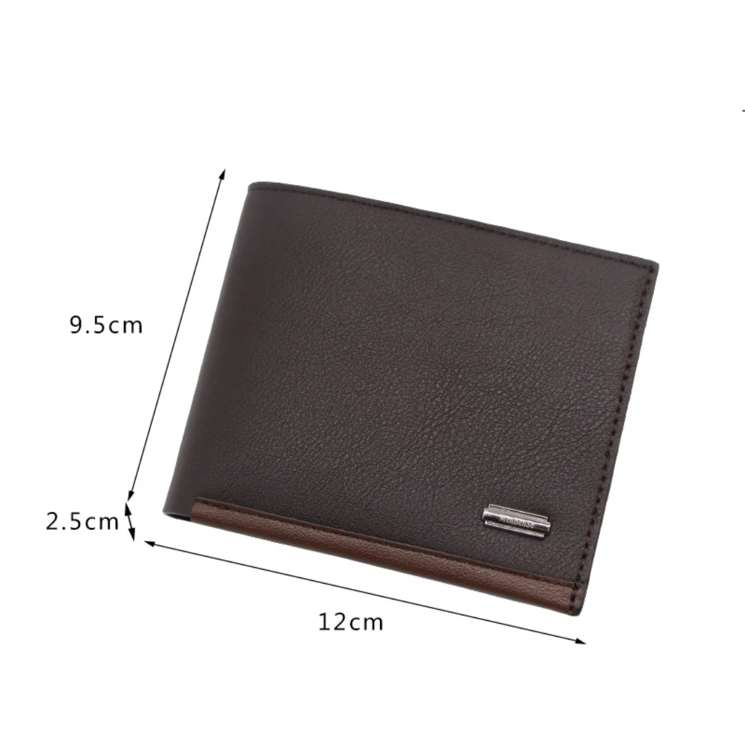 Leather Men Wallets Premium Product Real Cowhide Wallets for Man Short Black Walet Portefeuille Homme Design Purses Coin Bag 5