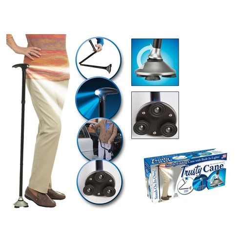 Baston éclairé pliable fiable