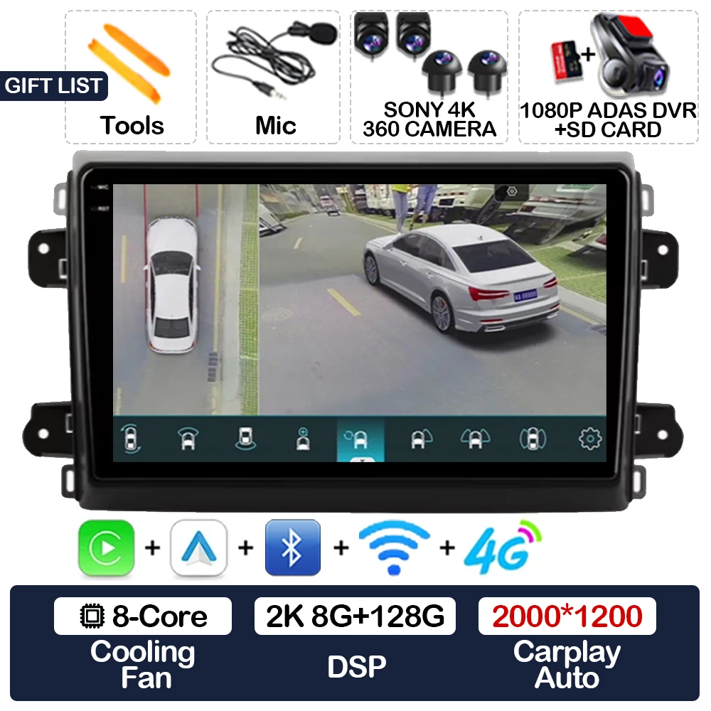 2K 8G-128G 360 DVR
