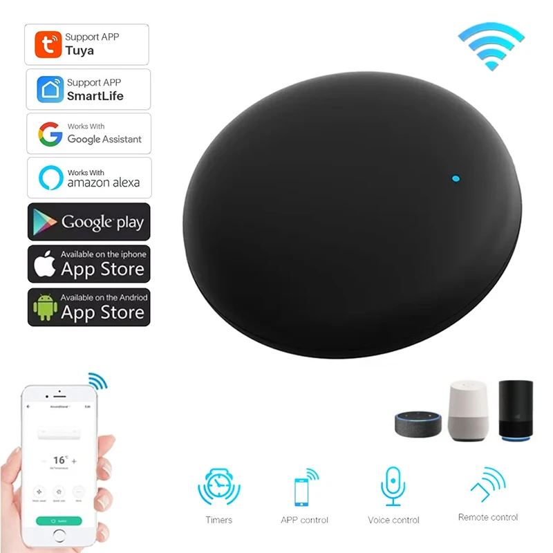 Tuya Smart IR Remote Control WiFi Smart Life App Infrared Controller for Air Conditioner ALL TV LG TV Support Alexa Google Home wireless remote controller smart universal remote control smart ir remote control