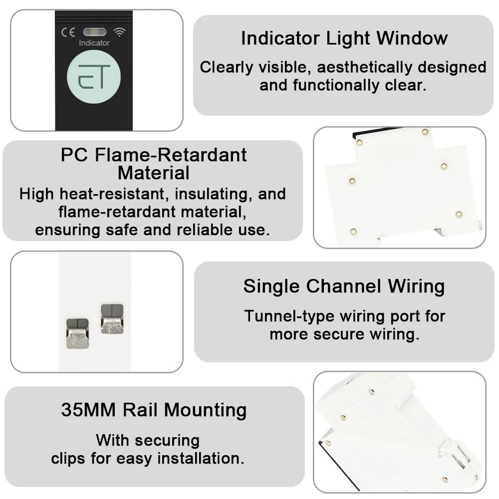Smartphone control for DIN rail relay switch