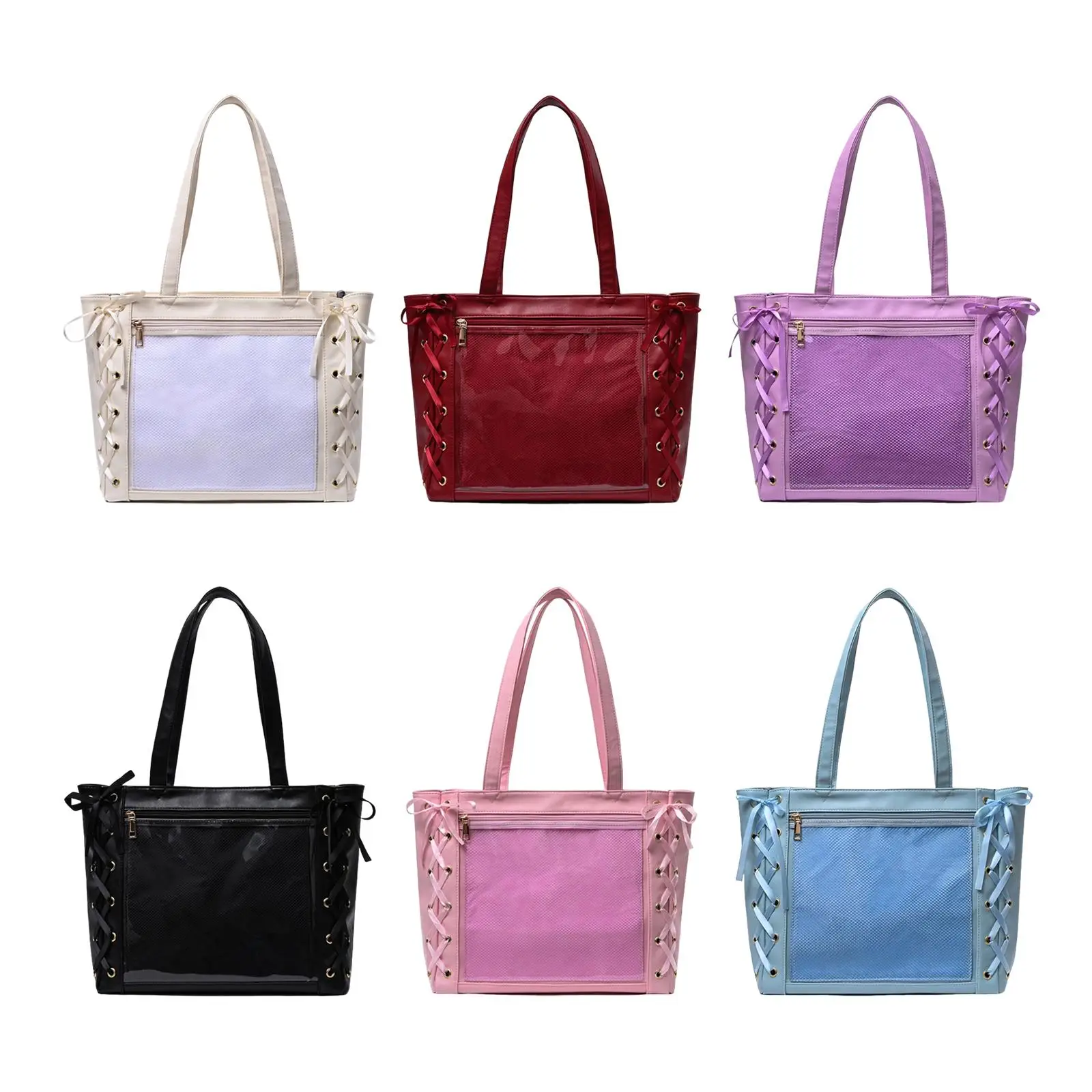 

Japanese Shoulder Bag Zipper Travel Bag Multi Pockets Vacation Women Handbag