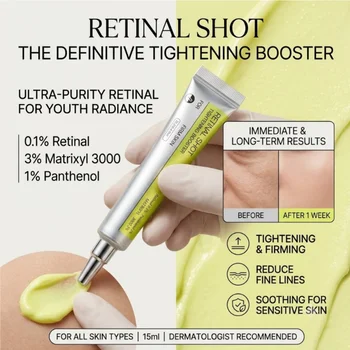 Siero Rassodante al Retinolo 15ml, Essenza Anti-Età ad Alta Purezza, Delicato per Pelli Sensibili, Cura della Pelle Profondamente Nutriente